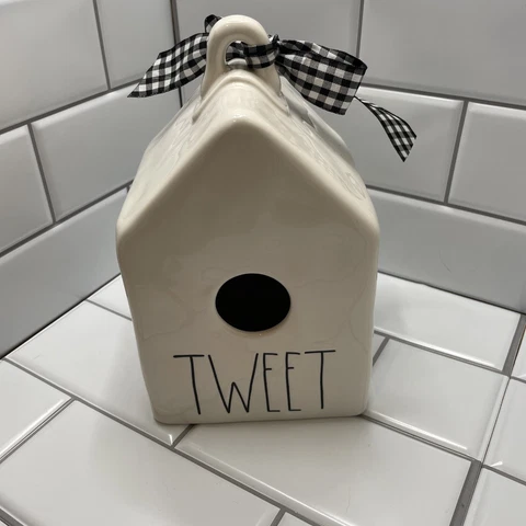 Rae Dunn Birdhouse Cream Tweet Artisan Collection Excellent Condition Cover