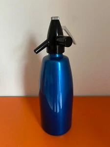 Sodaflasche Metallic Blau - Siphon - Wassersiphon - Sodasiphon - Retro - Vintage - Bild 1 von 3