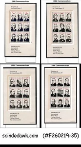 UNITED STATES USA - 1986 PRESIDENTS OF USA SET OF 4 SHEETS SCOTT#2216-19 MNH - Picture 1 of 1