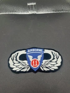 US Army 11th Airborne Div Sew On Parachute Wings Patch 4" - Picture 1 of 2