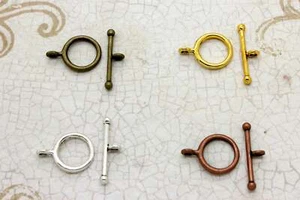 Lot Basic Round Circle Toggle Clasp Jump Ring Necklace Bracelet Clasp Connectors - Picture 1 of 2