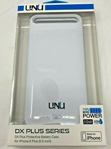 UNU DX6 Plus Protective Battery Case, 4100mAH iPhone 6/6s Plus DXF106P-WSL White