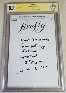 Firefly Issue #1 Comic Book. Blank Variant. Signed by Alan Tudyk. CBCS Graded. - Picture 1 of 11