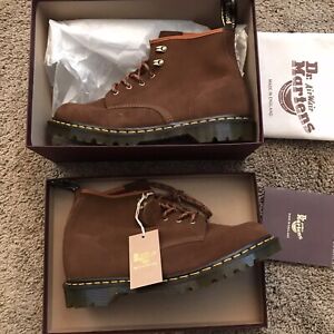 DR. MARTENS MENS MADE IN ENGLAND TAN REPELLO CALF SUEDE BOOT SIZE US 13 New