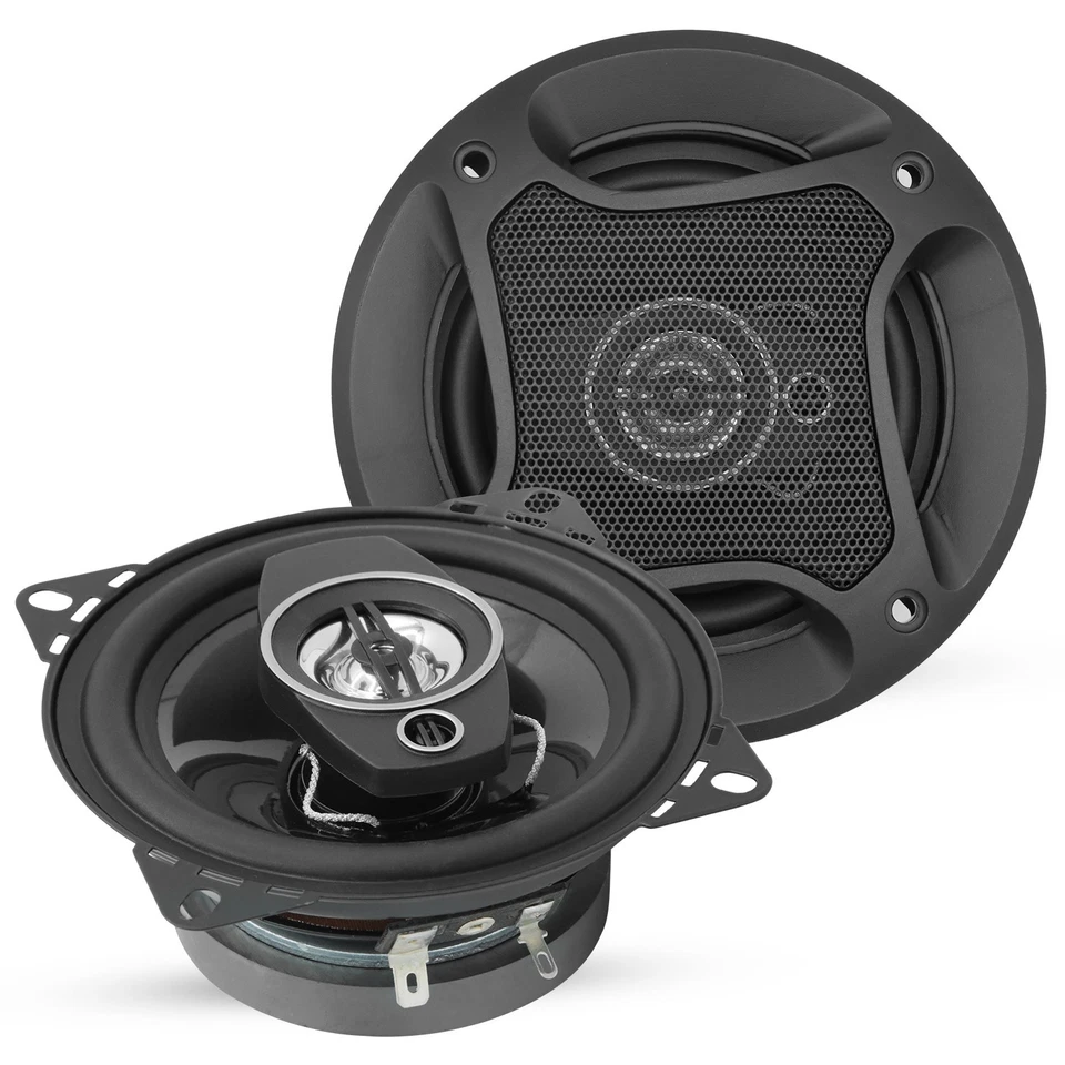 5Core Coaxial Car Speakers 4” Pair 250W 4Ohm 2 Way Woofer Audio w Tweeter - Image 1 of 4