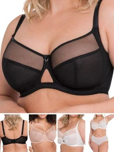 Sujetador de balcón Curvy Kate Victory cuatro secciones Balconette sujetadores sin relleno lencería - Imagen 1 de 21