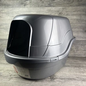 Nature’s Miracle Flip-Top Katzentoilette mit Kapuze für Katzen, mit 17 Zoll, silber/grau  - Bild 1 von 8