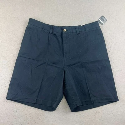 Harbor Bay Shorts Mens 42R Blue Cotton Flat Front Chino NWT - Image 1 of 4