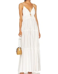 New Jonathan Simkhai April Parachute White Maxi Dress Size Small - Picture 1 of 10