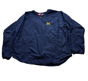 Pullover Michigan Wolverines cortavientos para hombre mediano NCAA Nike cuello en V vintage - Imagen 1 de 7
