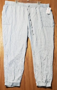 Pantalones elásticos XL azul claro Monroe & Main para mujer - Imagen 1 de 9