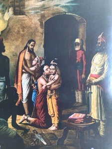 Stampa Ravi Varma arte India mito dio indù ristampa kitsch - Foto 1 di 3