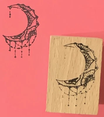 Diario de estampillas artesanales artísticas luna creciente celestial estrellas colgantes Foto 1 de 2