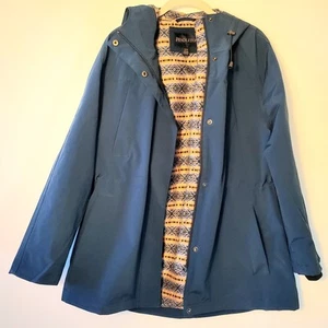 Pendleton Women's S Hooded Wind Resistant Waterproof Rain Jacket Deep Blue Green - Picture 1 of 11