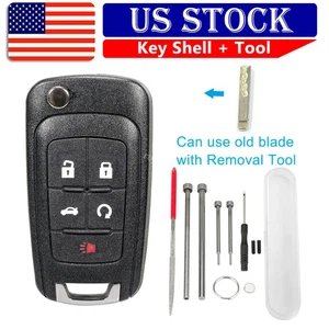 2 Para 2011 2012 2013 2014 2015 2016 Chevy Cruze Abatible Control Remoto Llave Carcasa + Herramienta - Imagen 1 de 9