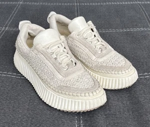Dolce Vita Womens Knit Sneakers Sandstone Beige Dolen Shoes Size 7.5 - Picture 1 of 9