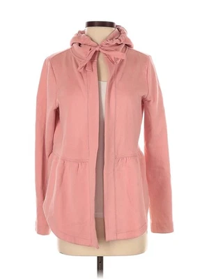Ann Taylor LOFT 女式粉色拉链连帽衫 XS — 第 1/2 张图片