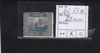 Lot Germany & Colonies 7  MH, Mi 55 B  Saar 4 - Image 1 of 2