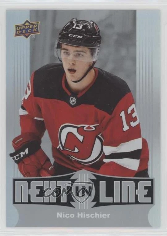2017-18 Upper Deck Overtime Next in Line Nico Hischier #NL-1 Rookie RC - Image 1 of 2