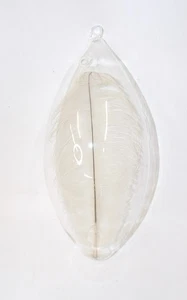 Großes mundgeblasenes Glas 12" Ornament mit Feder geschlossen - Bild 1 von 5