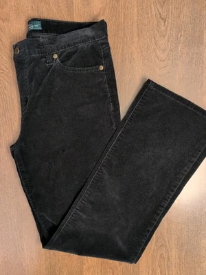 Pantalones LRL Lauren Ralph Lauren Mujer Negros Pana Elastizados Pierna Recta Talla 10 Foto 1 de 4