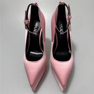 Versace Lycia Satin Platform Pumps Heels Pink Women’s EU 36.5/US 6.5 - Picture 1 of 9