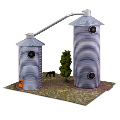 BK 4304 1:43 Grain Dryers Photo Real Scale Building Kit Innovative Hobby Supply - Image 1 of 4