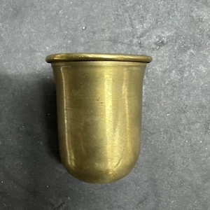 SOLID BRASS UNF SPUN CANDLE CUPS NEW OLD STOCK 2” Tall X 1 3/4” Wide - Picture 1 of 10