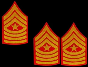 SERGEANT MAJOR E-9 CHEVRON PATCH SET US MARINE DRESS BLUES UNIFORM USMC* - Picture 1 of 17