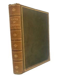 Poems of Robert Browning 1920 - Gilt Decorative Leather Binding - Antique - Picture 1 of 7