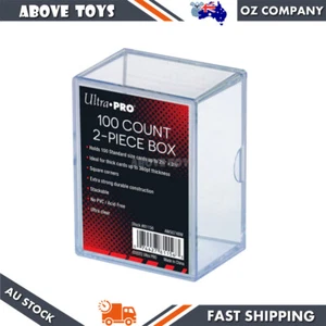 1 x Ultra Pro 100 Count 2-Piece Card Holder Standard Size Clear Storage Box - Picture 1 of 1