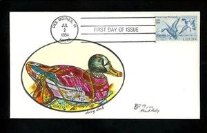 US FDC #2092 Paslay Classic HP 1984 Des Moines IA Waterfowl Duck Wetlands HC - Picture 1 of 2