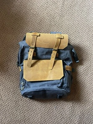 Leather Camera Backpack Bag for Photographers Waterproof DSLR Backpacks, Medi... - Image 1 of 4