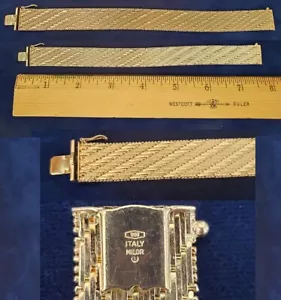 Vintage Classy 950 Sterling Silver Milor Italy WOVEN RICCIO 41.8g Bracelet br66 - Picture 1 of 1