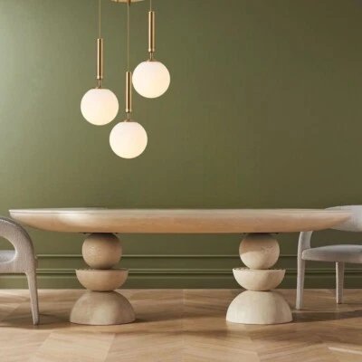 NEW Anthropologie Chandelier Mid Century Modern Gold Globe Light Ceiling Fixture - Image 1 of 4