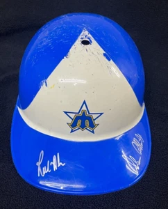 Glenn Abbott & Rod Allen Signed Seattle Mariners VTG Full Size Helmet JSA COA - Picture 1 of 3