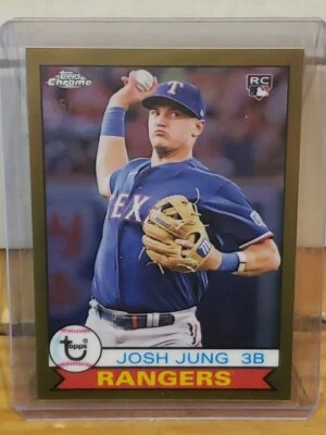 2023 Topps LIDS Chrome Mitchell & Ness Josh Jung RC #79-7 Gold Refractor 05/50 - Image 1 of 4