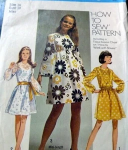 * Schönes Vintage 60er Jahre Kleid Schnittmuster 16/38 - Bild 1 von 1