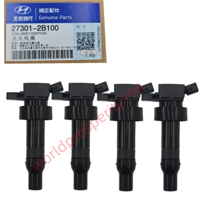 4PCS Ignition Coil for 12-20 Hyundai Accent Veloster Rio Soul 1.6L 273012B100 - Image 1 of 4
