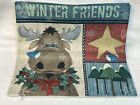 Moose Whimsical Winter Christmas Throw Pillow Cover Winter Holiday Home Decor