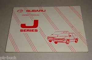 Owner ´S Manual / Handbook Subaru Justy Series J Stand 02/1988 - Bild 1 von 1