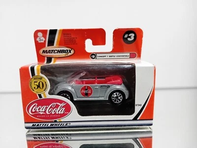 MATCHBOX VW VOLKSWAGEN CONCEPT 1 MAGGIOLINO CONVERTIBILE COCA COLA IN SCATOLA - Immagine 1 di 4