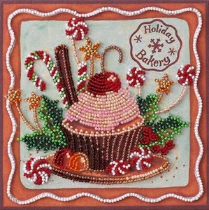 Hágalo usted mismo Kit de bordado de cuentas "Dulces de vacaciones" 5.9"x5.9" / 15.0x15.0 cm, Abris Art - Imagen 1 de 7
