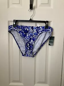 $45. Quick Sale!. Ralph Lauren Women's Blue Print Hipster Swim Bottom Size 12 - Picture 1 of 8