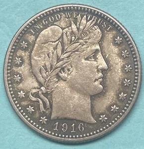 1916D Barber / Liberty Head 25 Cent Quarter AU - Picture 1 of 2