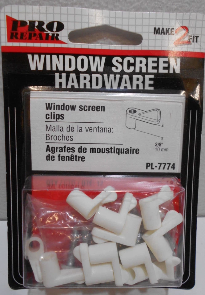 Lote de 3 paquetes de 12 clips de pantalla de plástico giratorios con tornillos PL-7774 Foto 1 de 1