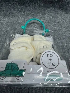 Baby Ro+Me by Robeez Bootie Slippers - Ivory 3-6M - Picture 1 of 5