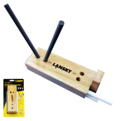 LANSKY Deluxe Crock Stick Messerschärfer 4 Keramik Stäbe + Holzbox Schleif Set - Bild 1 von 4