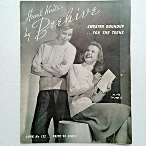 Sweater Roundup for the Teens 1942 Vintage Knitting  Pattern Booklet Beehive 424 - Bild 1 von 6