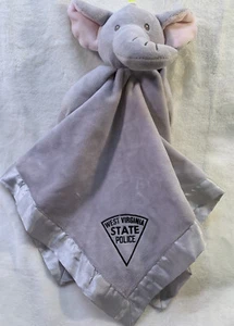NWOT Gray Lovey Elephant baby Security Blanket WV State Police Embossed Rare HTF - Picture 1 of 11